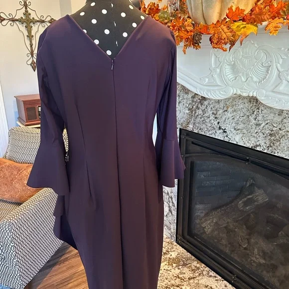 Alex Evenings Plum colored dress - knee length - Picture 3 of 5